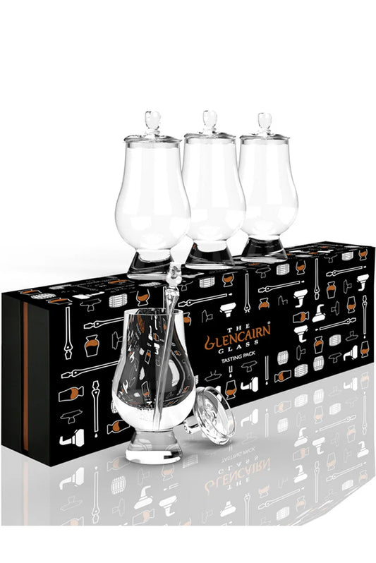 Glencairn Tasting Kit with Glasses, Lids and Pipette in Solid Presentation Box - Cigar & Whisky Cellar