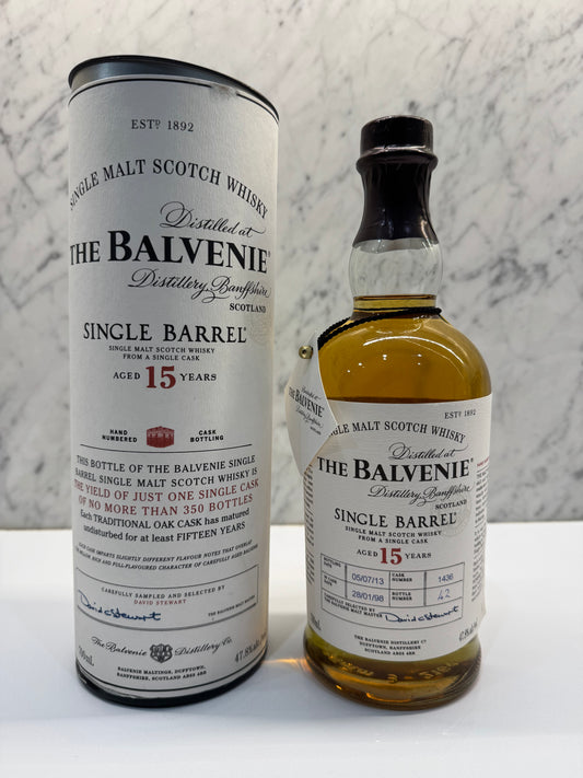 Balvenie 15 Single Barrel 1998 700ml ABV 47.8 - Cigar & Whisky Cellar