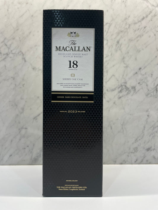 Macallan 18 Year Old Sherry Oak Cask 2023 Release 700ML ABV 43% - Cigar & Whisky Cellar