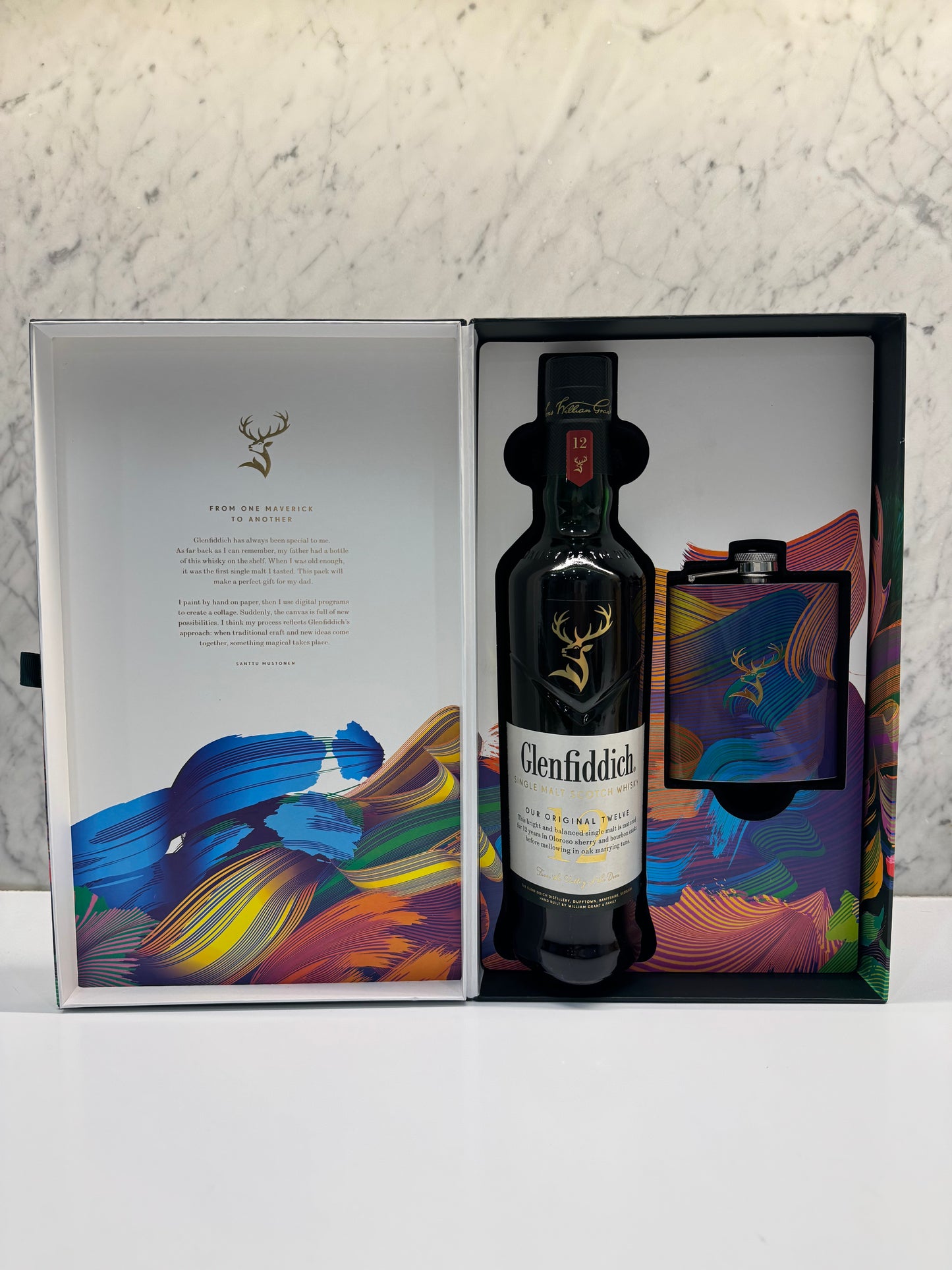 Glenfiddich 12 Years Limited Edition Giftset with Hipflask 700ml - Cigar & Whisky Cellar