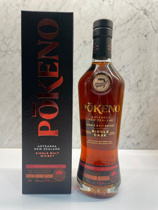 Pōkeno Single Cask PX Sherry Finish ABV 46% 700ml - Cigar & Whisky Cellar