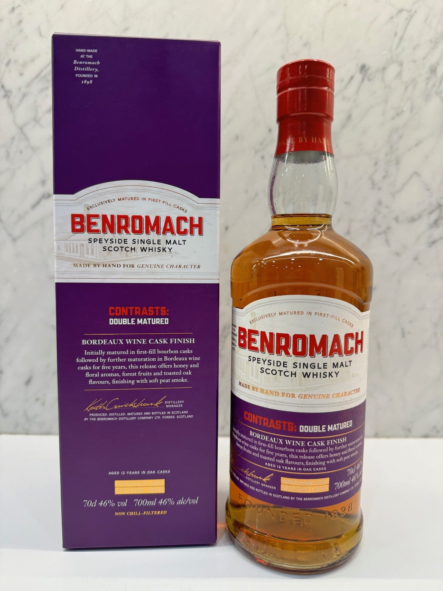 Benromach Contrasts: Bordeaux Wine Finish (2011) ABV 46% 700ml - Cigar & Whisky Cellar