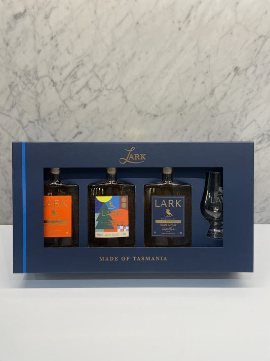 Lark The Christmas Cask 2023 Gift Pack with Glencairn Glass 3x100ml - Cigar & Whisky Cellar
