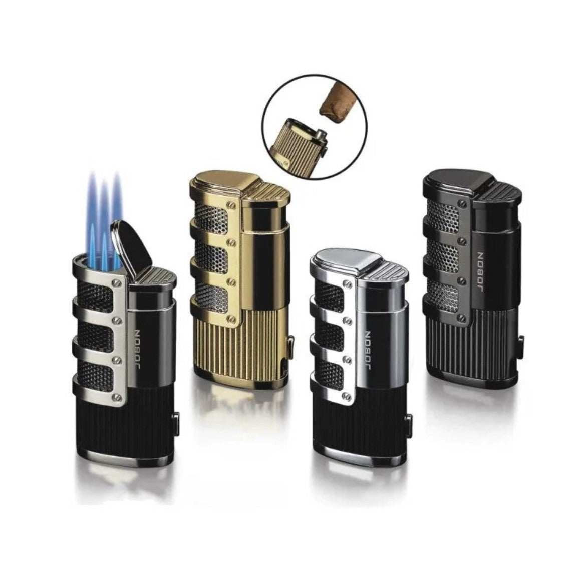 JOBON Metal Butane Gas Lighter - Cigar & Whisky Cellar