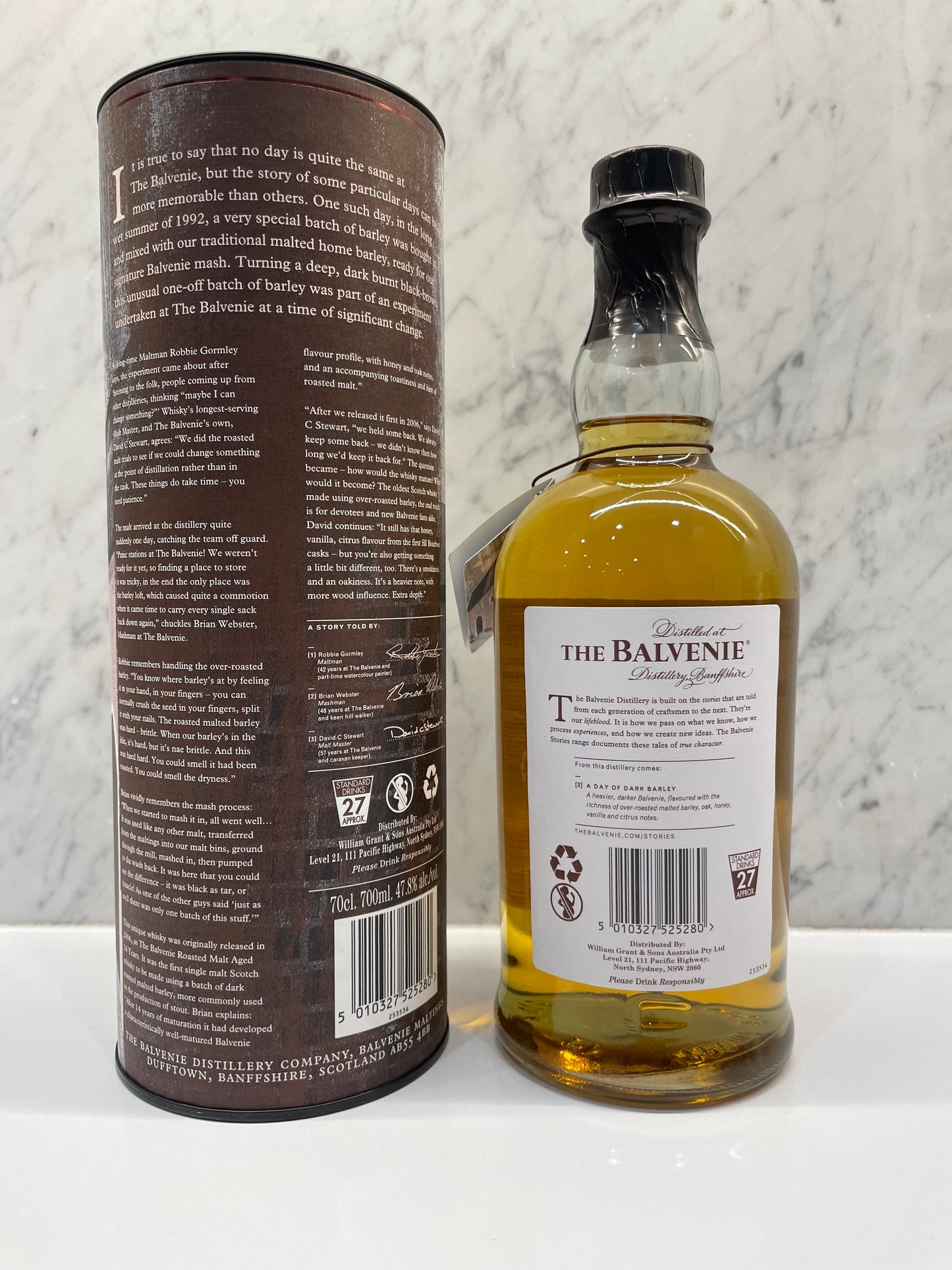 BALVENIE 26 YEAR OLD A DAY OF DARK BARLEY SINGLE MALT SCOTCH WHISKY 700ML ABV 47.8% - Cigar & Whisky Cellar