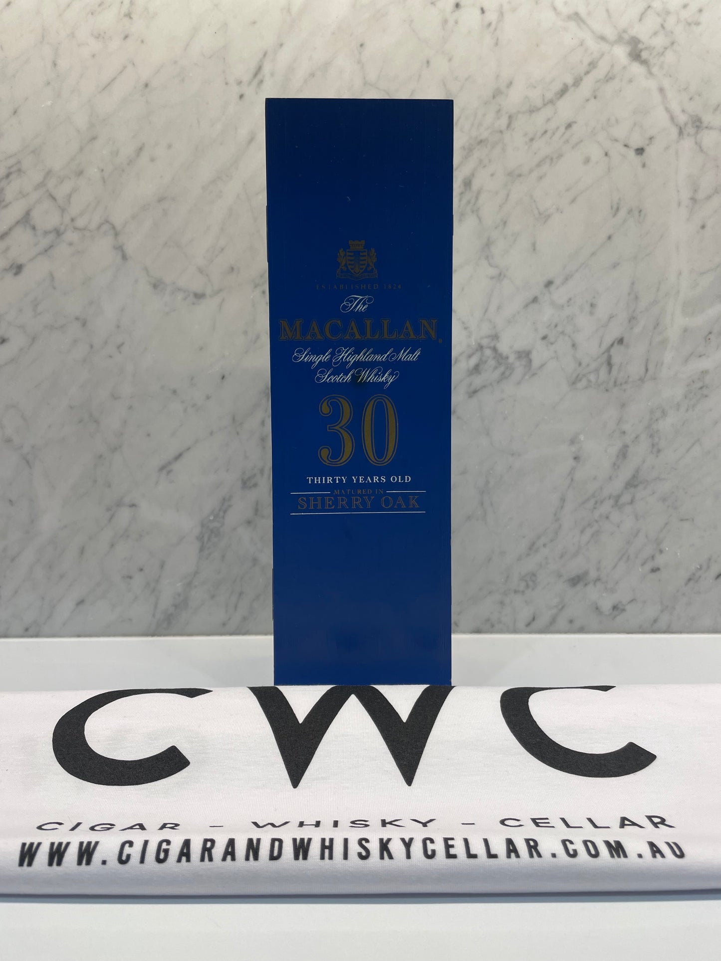 IN STOCK. Rare Blue Box. CONTACT US - The Macallan 30 Year Old Single Malt Scotch Whisky (700ml) ABV 43% - Cigar & Whisky Cellar