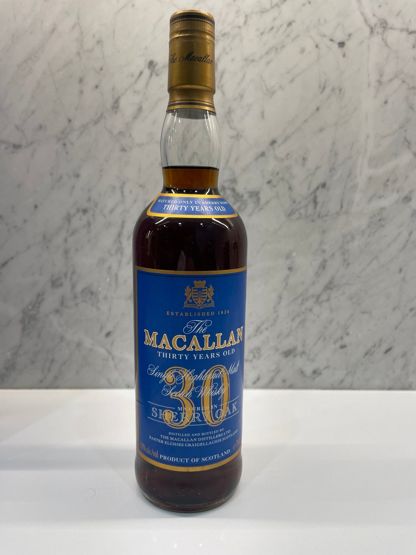 IN STOCK. Rare Blue Box. CONTACT US - The Macallan 30 Year Old Single Malt Scotch Whisky (700ml) ABV 43% - Cigar & Whisky Cellar