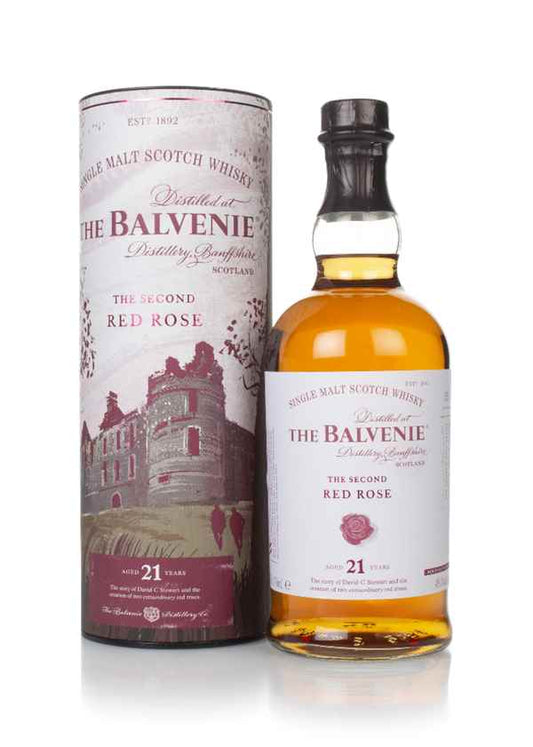 THE BALVENIE THE SECOND RED ROSE 700ML ABV 48.1% (UK BOTTLE) - Cigar & Whisky Cellar