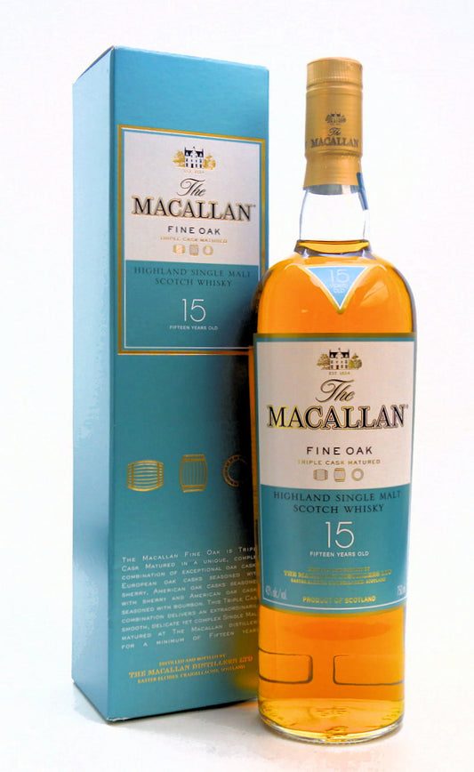 Macallan 15 Year Old Fine Oak 700 ML ABV 43% - Cigar & Whisky Cellar