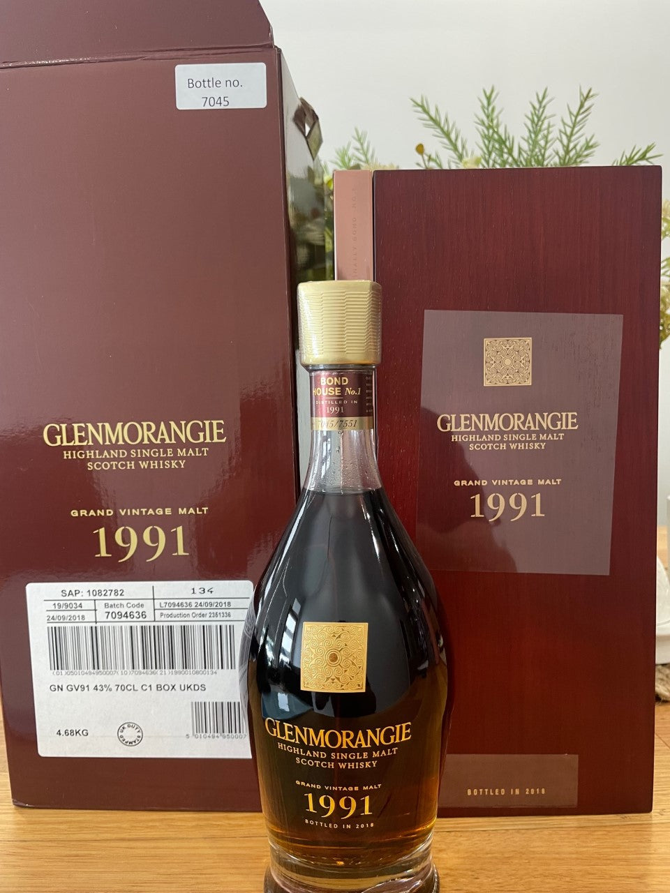Glenmorangie Grand Vintage Malt 1991 (bottled 2018) - Bond House No.1 700ML ABV 43% - Cigar & Whisky Cellar