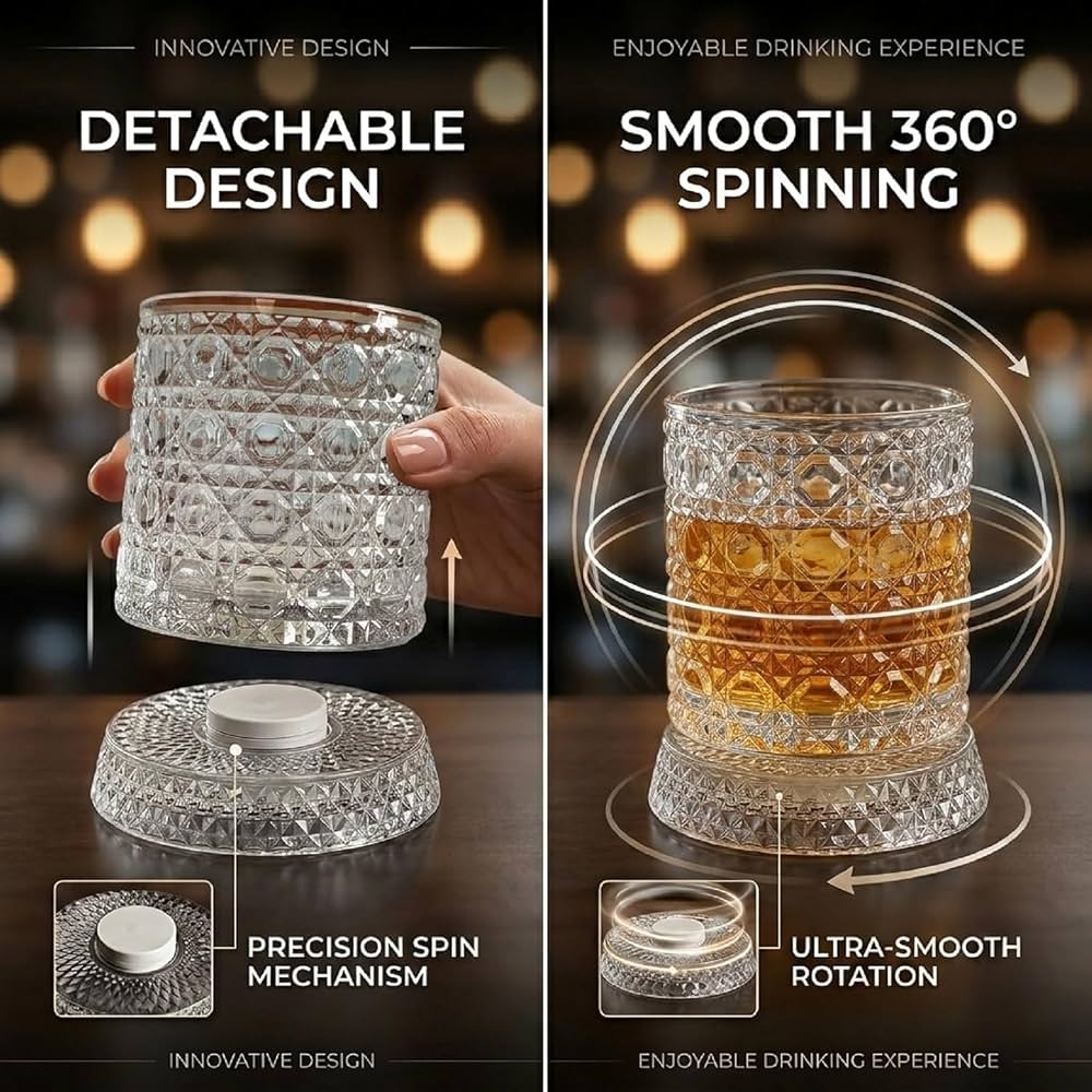 Luxury Spinning Tumbler 260ML - Cigar & Whisky Cellar