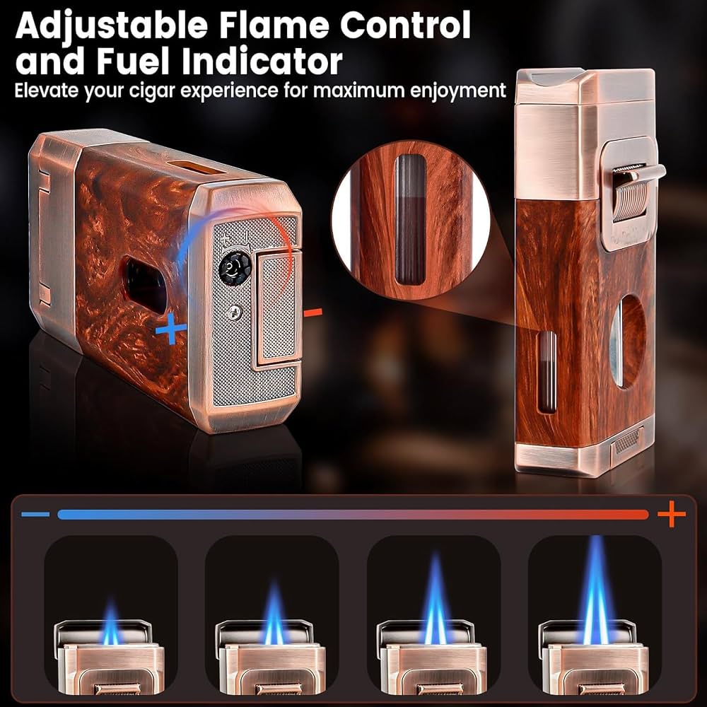 Duel Jet Cigar Lighter With Cigar Cutter - Cigar & Whisky Cellar