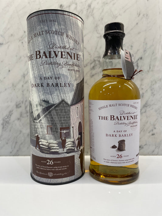 BALVENIE 26 YEAR OLD A DAY OF DARK BARLEY SINGLE MALT SCOTCH WHISKY 700ML ABV 47.8% - Cigar & Whisky Cellar